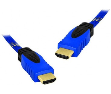 Kabel HDMI-HDMI v1.4 niebieski 5m