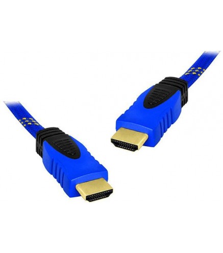 Kabel HDMI-HDMI v1.4 niebieski 5m