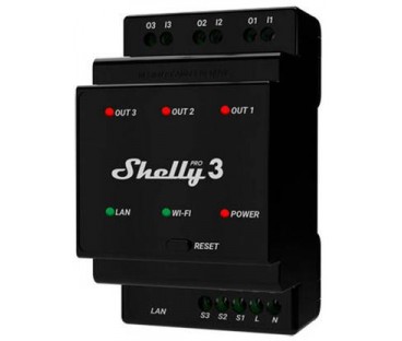 Shelly Pro 3 Inteligentny Włącznik Wi-Fi | Alarmista.pl