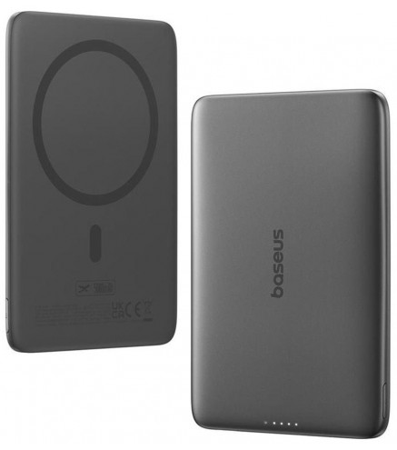 Powerbank Baseus PicoGo AM41 Ultra-Slim 5000 mAh 20 W PD 3.0 QC 3.0 czarny MagSafe + kabel USB-C