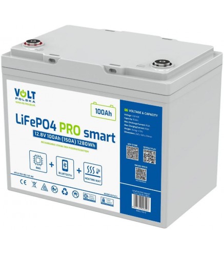 Akumulator LiFePO4 Volt Polska PRO SMART 12,8V 100 Ah | Alarmista.pl