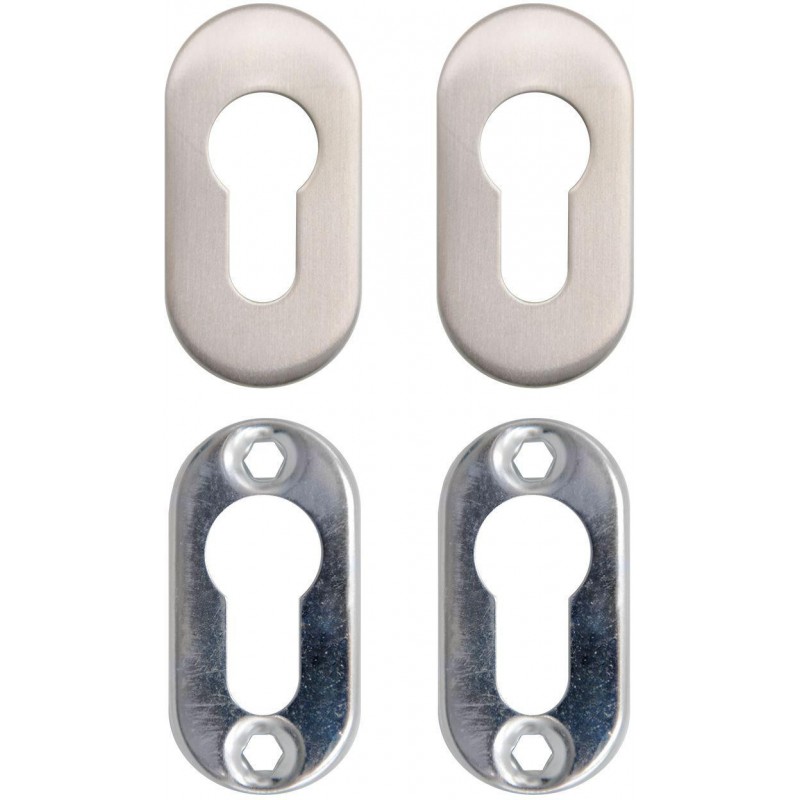 Szyld do zamka PSG 63.453 owalny, 62 x 32mm, nierdzewny