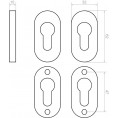 Szyld do zamka PSG 63.453 owalny, 62 x 32mm, nierdzewny