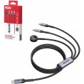 Kabel 3 w 1 Unitek 2.0 USB-C + Lightning + Apple Watch PD 100W 480 Mbps 1,2 m