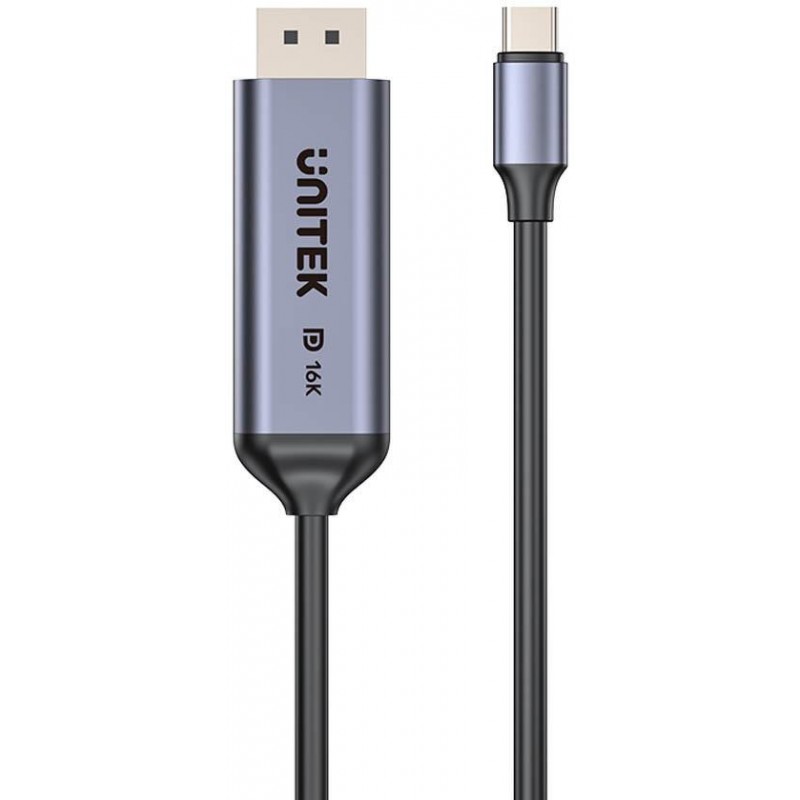 Kabel Dwukierunkowy Unitek USB-C - DisplayPort 16K 80Gbps HDR 1,8 m