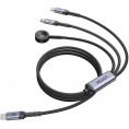 Kabel 3 w 1 Unitek 2.0 USB-C + Lightning + Apple Watch PD 100W 480 Mbps 1,2 m