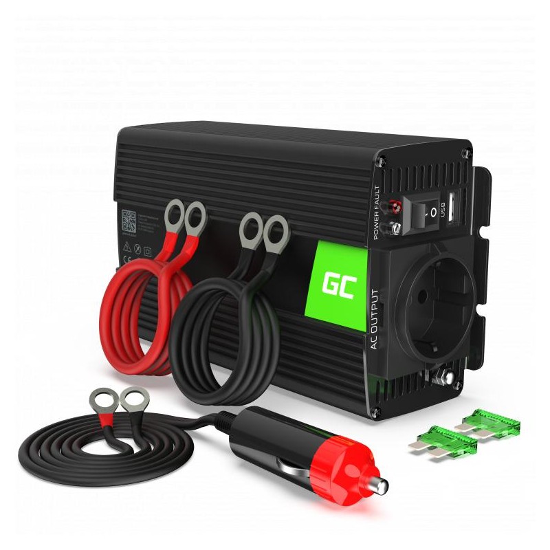 PRZETWORNICA NAPIĘCIA INWERTER Green Cell 12V / 230V 500W/1000W CZYSTA SINUSOIDA INV16