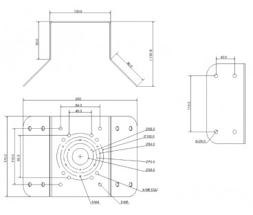 Uchwyt adapter narożny MT-P151 | Alarmista.pl