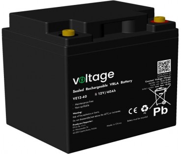 Akumulator AGM Voltage 12V 40Ah VE12-40 (Żywotność 6-9 lat)