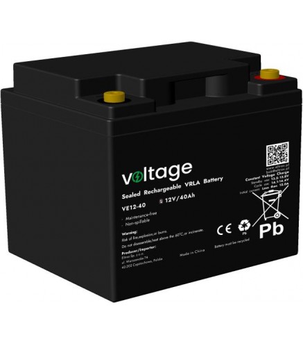 Akumulator AGM Voltage 12V 40Ah VE12-40 (Żywotność 6-9 lat)