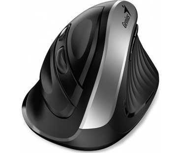 Mysz bezprzewodowa Genius Ergo 8250S czarno-srebrna, 1600DPI