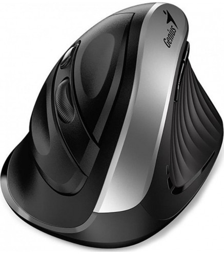 Mysz bezprzewodowa Genius Ergo 8250S czarno-srebrna, 1600DPI