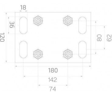 Pakiet wózków jezdnych PSG 60.00P.80.19 do bram przesuwnych do szyny 80x80x5 mm