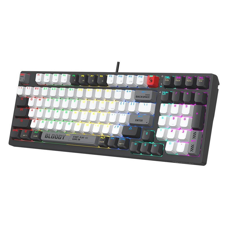 Klawiatura bezprzewodowa A4TECH BLOODY WS98 Grey WRLS (BLMS RED Plus Switches)