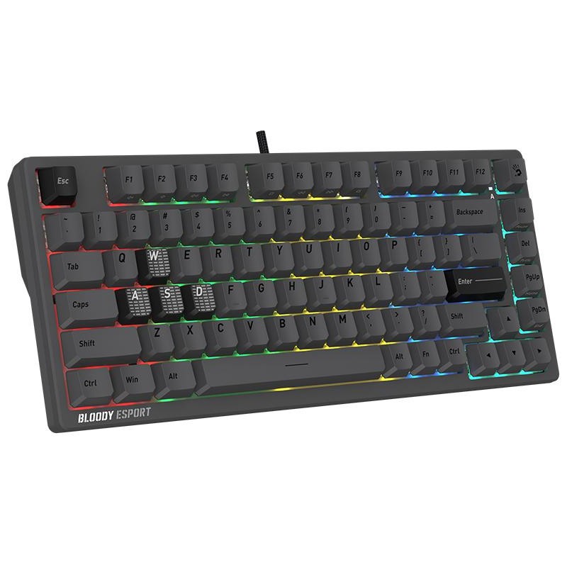 Klawiatura przewodowa A4TECH BLOODY MS76 USB Magnetic Iron Grey