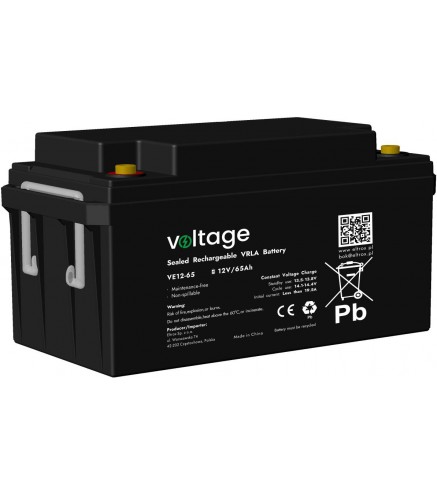Akumulator AGM Voltage 12V 65Ah VE12-65 (Żywotność 6-9 lat)
