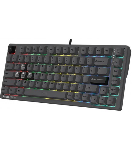 Klawiatura przewodowa A4TECH BLOODY MS76 USB Magnetic Iron Grey