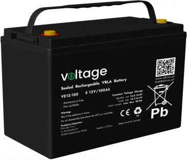 Akumulator AGM Voltage 12V 100Ah VE12-100 (Żywotność 6-9 lat)