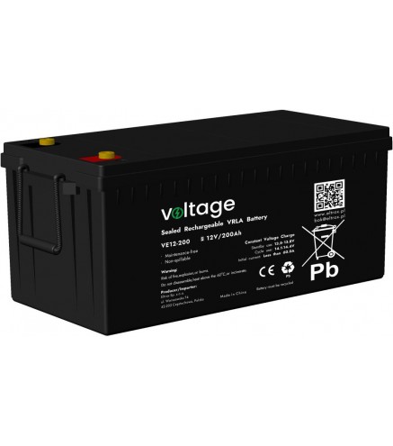 Akumulator AGM Voltage 12V 200Ah VE12-200 (Żywotność 6-9 lat)