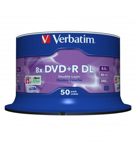Płyty DVD+R DL Verbatim HP spindle (50szt)
