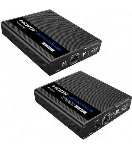 Konwerter HDMI na LAN KASKADA 4K Spacetronik IP SPH-676C - zestaw