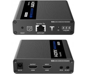 Konwerter HDMI na LAN KASKADA 4K Spacetronik IP SPH-676C - zestaw