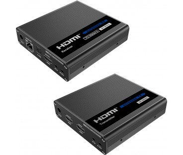 Konwerter HDMI na LAN KASKADA 4K Spacetronik IP SPH-676C - zestaw