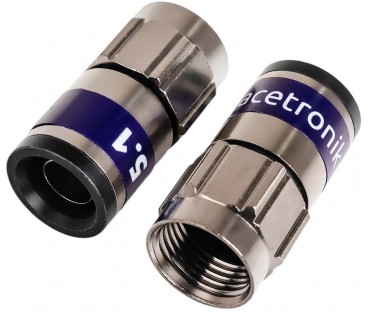 Wtyk F samokompresyjny Spacetronik Self Instal 6TD 5.1 - 50szt