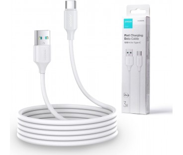 Kabel USB-A / USB-C Joyroom S-UC027A9 200cm 3A w oplocie biały