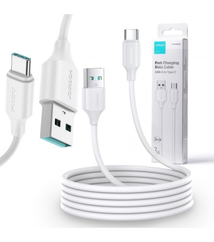 Kabel USB-A / USB-C Joyroom S-UC027A9 200cm 3A w oplocie biały