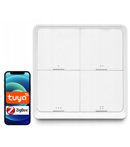 Pilot przycisk ZigBee TUYA SC04 Smart 4 kanały 12 scen