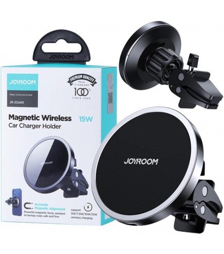 Uchwyt samochodowy magnetyczny ładowarka indukcyjna Joyroom JR-ZS240 Qi 15W MagSafe Apple Iphone