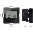 ENGO Controls E55-B - Regulator temperatury do ramki 55x55, 230V, czarny, Internetowy, Wi-Fi