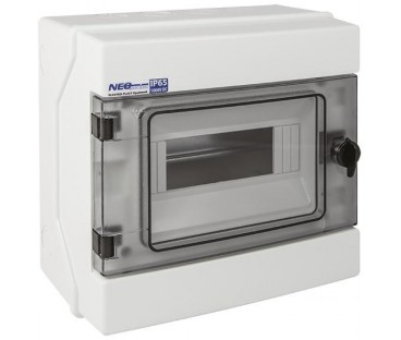 Rozdzielnica hermetyczna modułowa (500V AC, 1000V DC) 1x8 natynkowa (N+PE) IP65 RH-8 ELEKTRO-PLAST OPATÓWEK