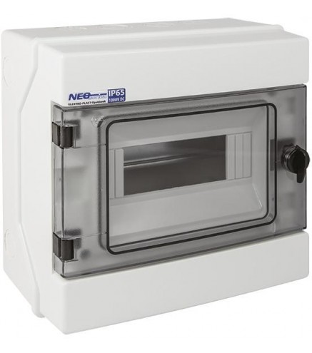 Rozdzielnica hermetyczna modułowa (500V AC, 1000V DC) 1x8 natynkowa (N+PE) IP65 RH-8 ELEKTRO-PLAST OPATÓWEK