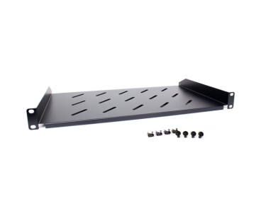 Półka rackowa uniwersalna Getfort 19 cali 1U 270mm Czarna