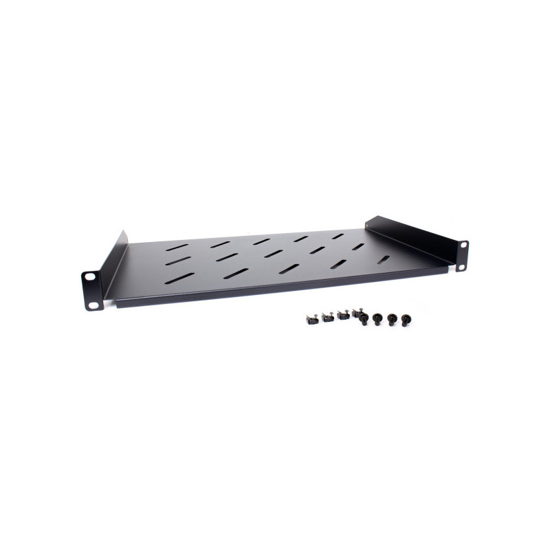 Półka rackowa uniwersalna Getfort 19 cali 1U 270mm Czarna