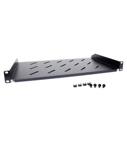 Półka rackowa uniwersalna Getfort 19 cali 1U 270mm Czarna
