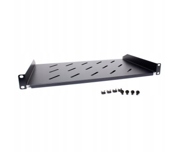 Półka rackowa uniwersalna Getfort 19 cali 1U 270mm Czarna