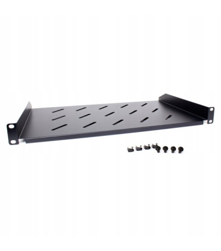 Półka rackowa uniwersalna Getfort 19 cali 1U 270mm Czarna