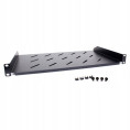 Półka rackowa uniwersalna Getfort 19 cali 1U 270mm Czarna