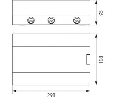 Rozdzielnica modułowa 1x12 natynkowa (N+PE) IP40 SRn-12