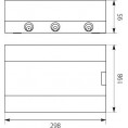 Rozdzielnica modułowa 1x12 natynkowa (N+PE) IP40 SRn-12