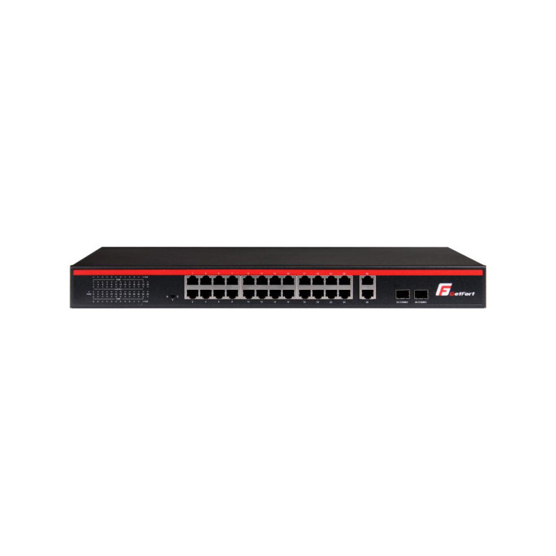 SWITCH POE GETFORT 24FE+2GE+2SFP 250W