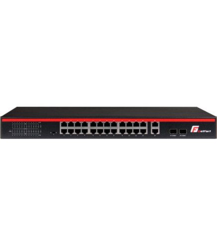 SWITCH POE GETFORT 24FE+2GE+2SFP 250W | Alarmista.pl