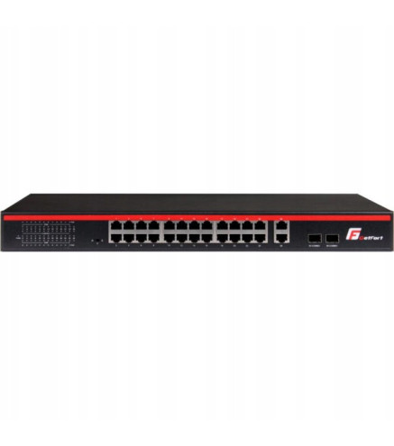 SWITCH POE GETFORT 24FE+2GE+2SFP 250W