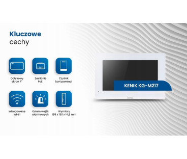 Monitor wideodomofonu KENIK KG-M317W