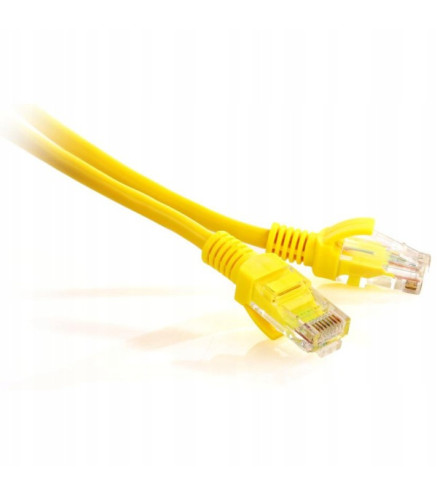 PATCHCORD SKRĘTKA GETFORT CAT.5E UTP 0,5m żółty