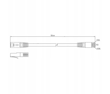 PATCHCORD SKRĘTKA GETFORT CAT.5E UTP 0,5m żółty