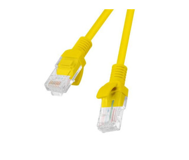 PATCHCORD SKRĘTKA GETFORT CAT.5E UTP 0,25m żółty